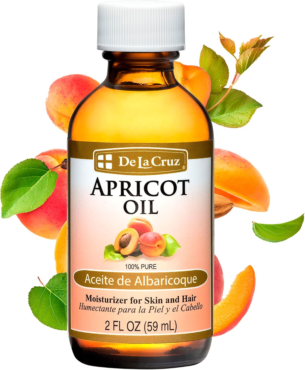 De La Cruz Apricot Oil Skin Care Formula 2 Oz