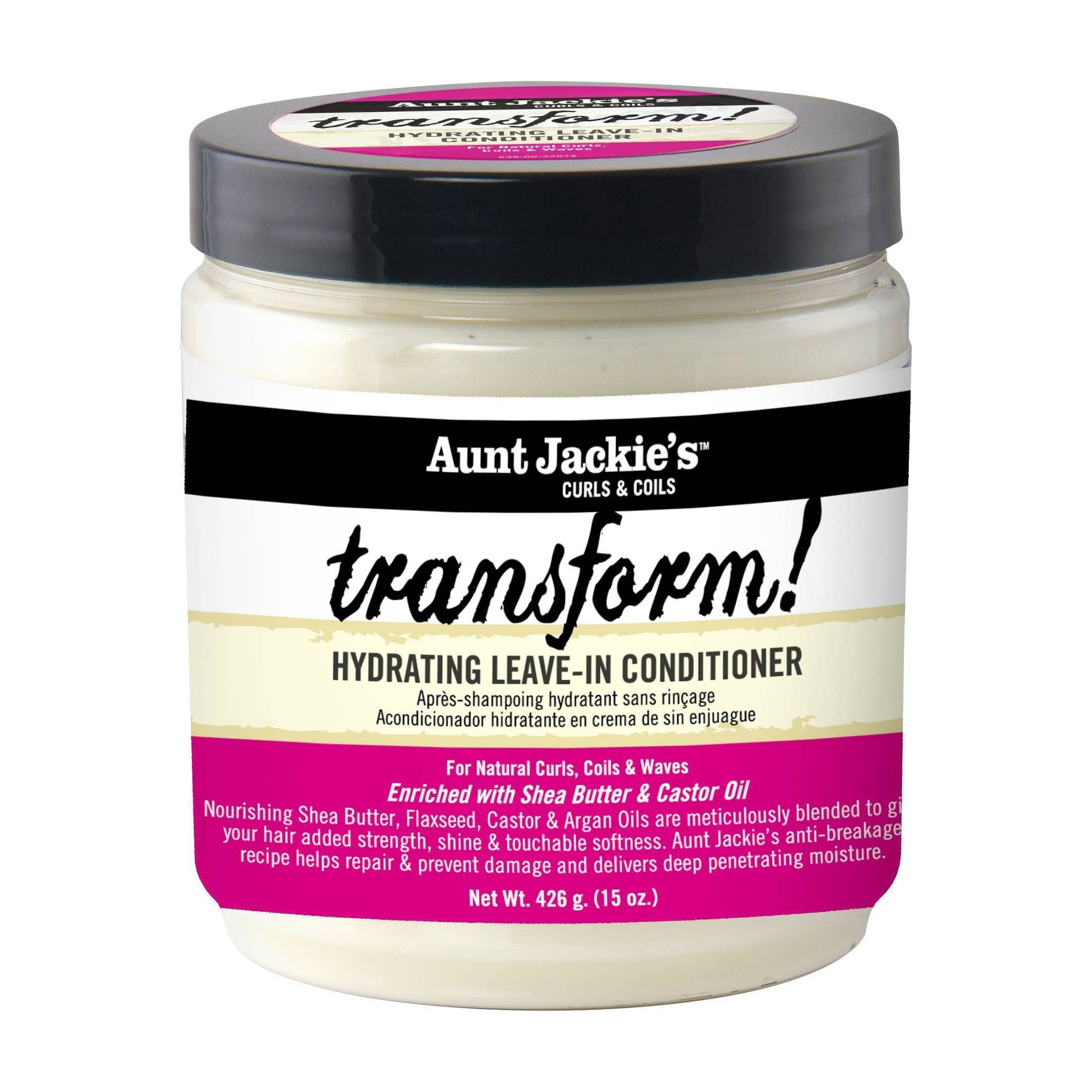 Aunt Jackie's Transform Leave In Conditioner Hair Care Formula 15 Oz