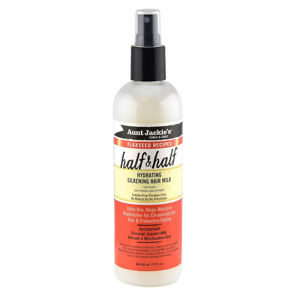 Aunt Jackie's Flax Half Half Hair Milk Hair Care Formula 12 Oz