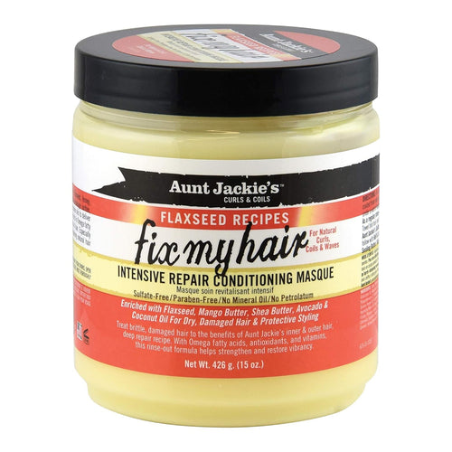 Aunt Jackie's Flax Fix My Hair Masque Hair Care Formula 15 Oz