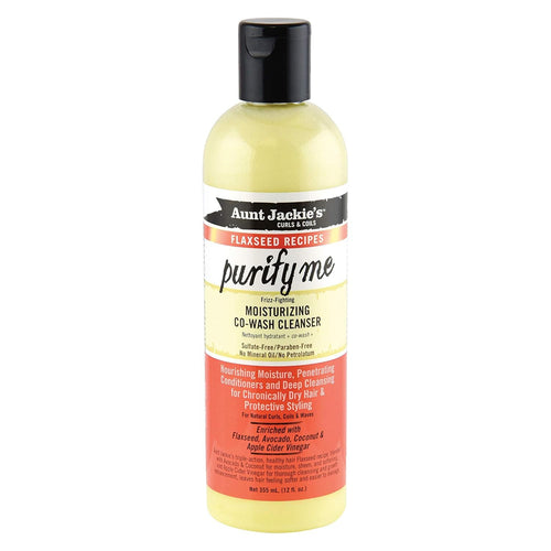 Aunt Jackie's Flax Purify Me Co Wash Hair Care Formula 12 Oz