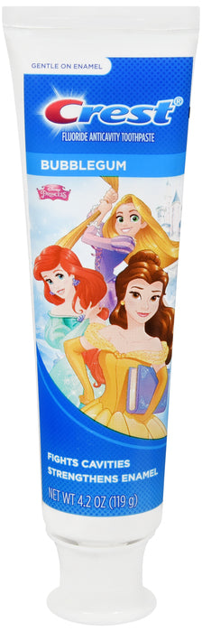 Crest Fluoride Anticavity Toothpaste Disney Princess Bubblegum 4.2 OZ