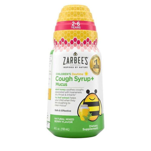Zarbee'S Children'S Cough Syrup + Mucus Daytime Natural Mixed Berry 4 Oz