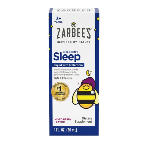 Zarbee'S Children'S Sleep Liquid With Melatonin Natural Mixed Berry 1 Oz