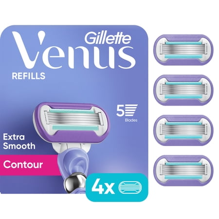 Gill Venus Swirl&Platinum Deluxe Smooth Cartridges 4Ct