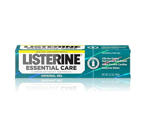 Listerine Essential Care Anticavity Toothpaste Original Gel Powerful Mint 4.2 Oz