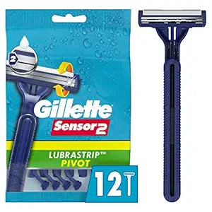 Gillette Sensor2 Disposable Razors Pivot Lubrastrip 12 EA