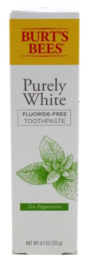 Burt's Bees Purely White Fluoride-Free Toothpaste Zen Peppermint 4.7 OZ
