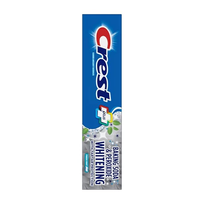 Crest Plus Baking Soda & Peroxide Whitening Fluoride Anticavity Toothpaste Fresh Mint 5.7 OZ