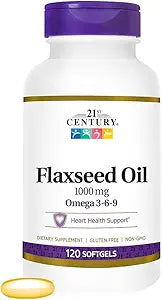 21st Century Flaxseed Oil 1000 mg Omega 3-6-9 Softgels 120 EA