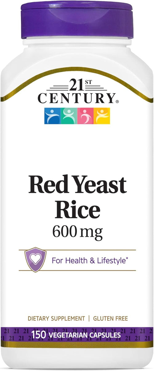 21St Century Red Yeast Rice 1200 Mg Vegetarian Capsules 150 Ea