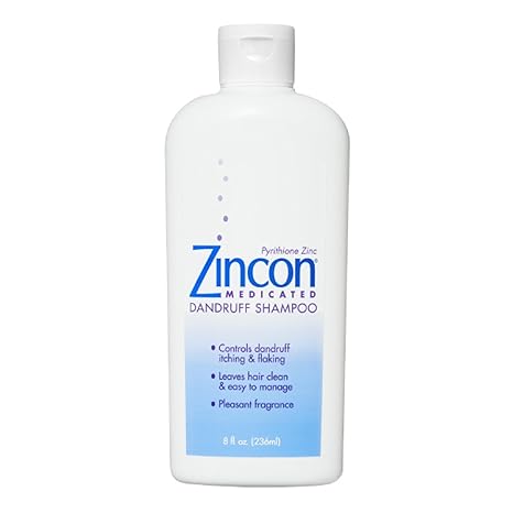 Zincon Medicated Dandruff Shampoo 8 Oz