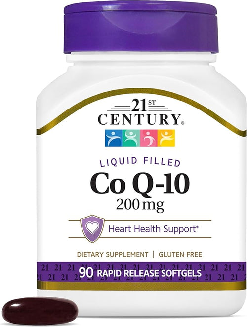 21st Century Co Q-10 200 mg Rapid Release Softgels 90 EA