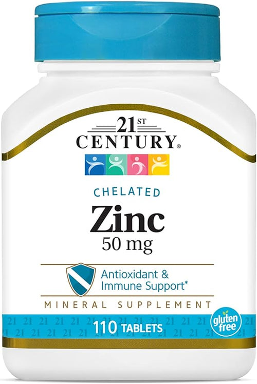 21St Century Zinc 50 Mg Tablets Chelated 110 Ea
