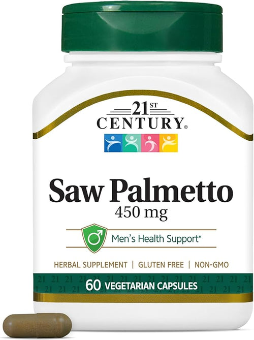 21St Century Saw Palmetto 450 Mg Vegetarian Capsules 60 Ea