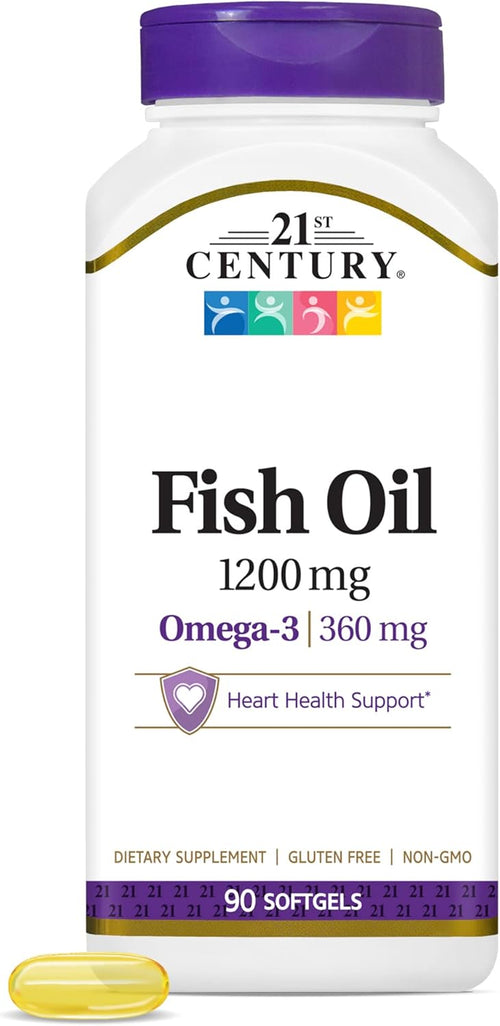 21st Century Fish Oil 1200 mg Omega-3 360 mg Softgels 90 EA