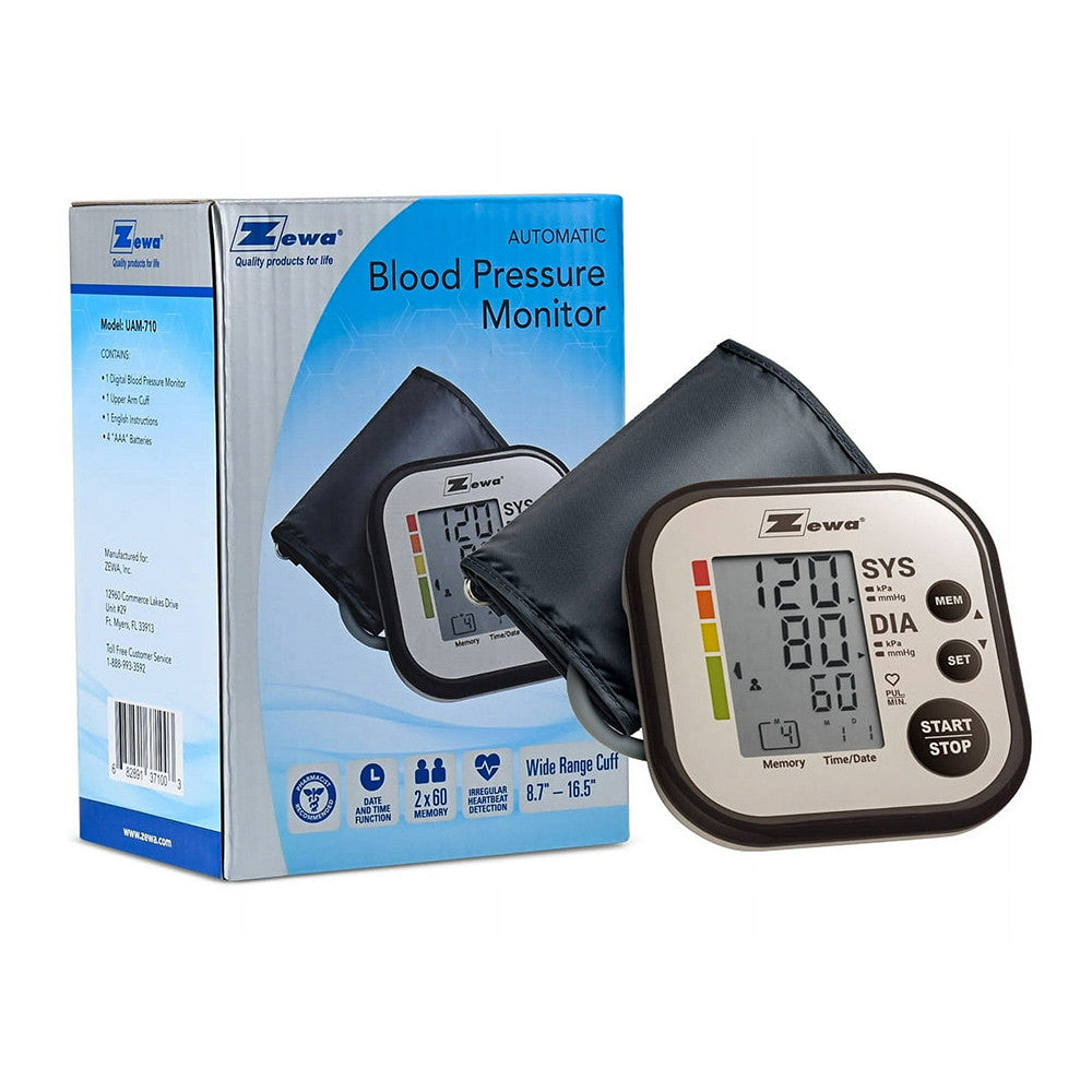 Zewa Automatic Blood Pressure Monitor Wide Range Cuff 1 Ea