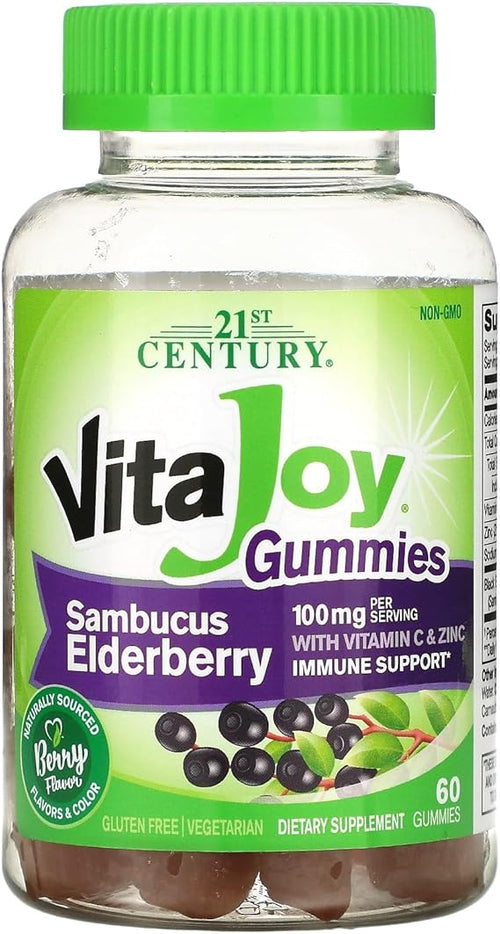 21St Century Vitajoy Sambucus Elderberry 100 Mg Gummies Berry 60 Ea