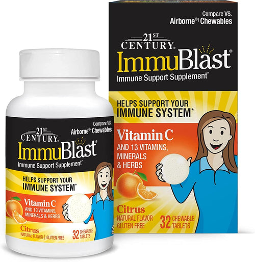 21st Century ImmuBlast Immune System Support Chewable Tablets Citrus 32 EA