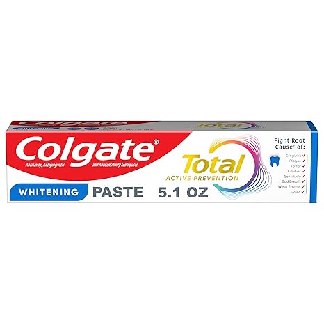 Colgate Total Anticavity, Antigingivitis And Antisensitivity Toothpaste Whitening 5.1 Oz