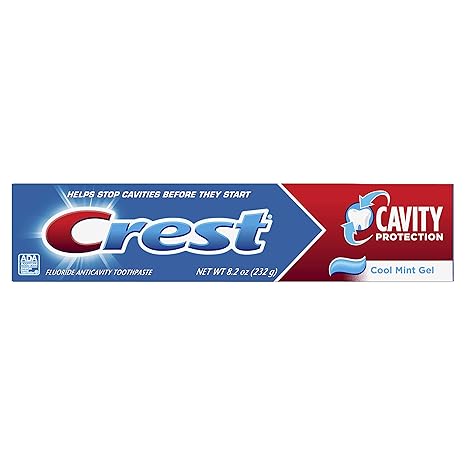 Crest Cavity Protection Fluoride Anticavity Toothpaste Gel Cool Mint 8.2 OZ