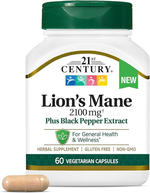 Lion'S Mane Blk Peppr 2100Mg Cap 60 21St
