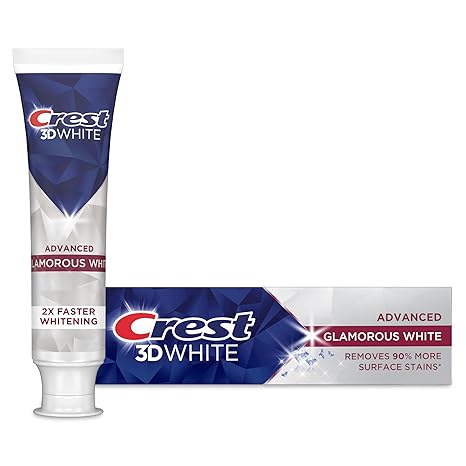 Crest 3D White Advanced Glamorous White Fluoride Anticavity Toothpaste 3.3 Oz