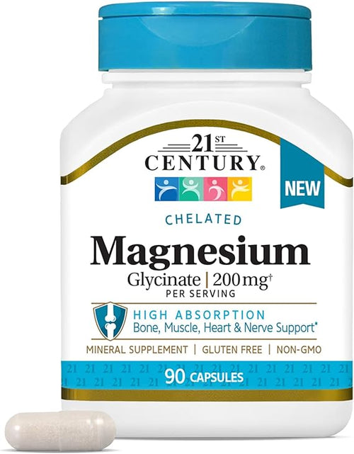Magnesium Glycinate 200Mg Cap 90Ct 21Stc