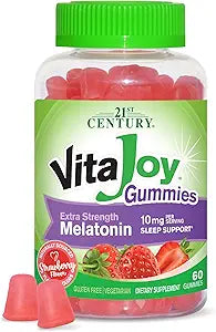 21St Century Vitajoy Melatonin 10 Mg Gummies Extra Strength Strawberry 60 Ea