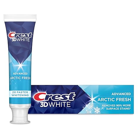 Crest 3D White Advanced Fluoride Anticavity Toothpaste Arctic Fresh 3.3 Oz