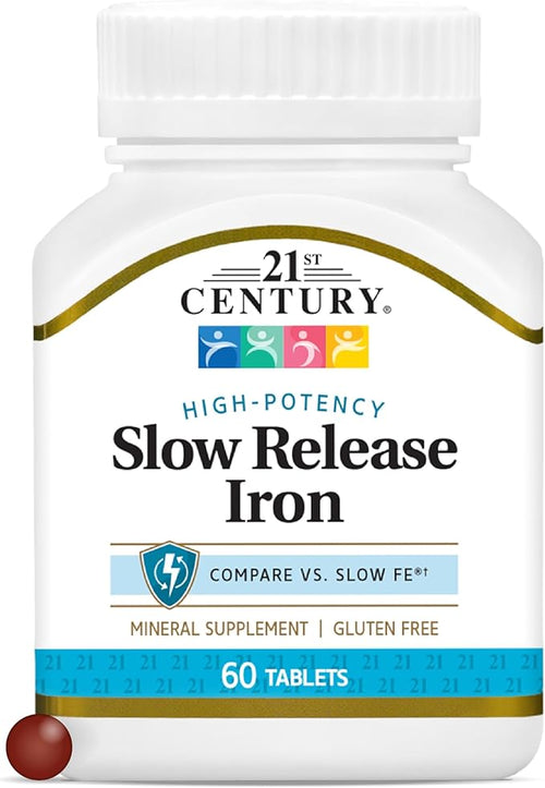 21St Century Slow Release Iron Tablets High-Potency 60 Ea