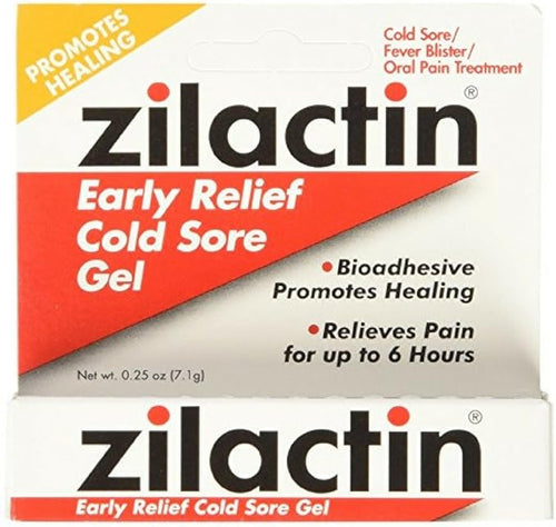 Zilactin Cold Sore Gel 0.25 Oz