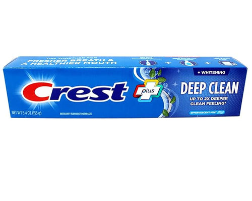 Crest Plus Deep Clean Anticavity Fluoride Toothpaste Effervescent Mint 5.4 OZ