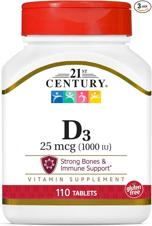 21st Century D3 25 mcg (1000 IU) Tablets 110 EA