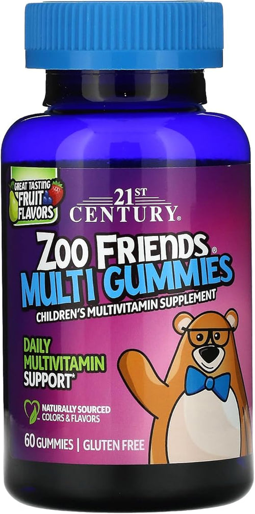 21St Century Zoo Friends Multi Gummies Fruit 60 Ea