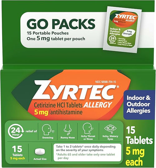 Zyrtec Allergy 5Mg Tablets 15Ct