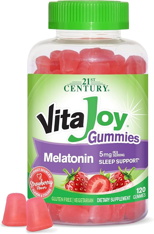 21St Century Vitajoy Melatonin 5 Mg Gummies Strawberry 120 Ea
