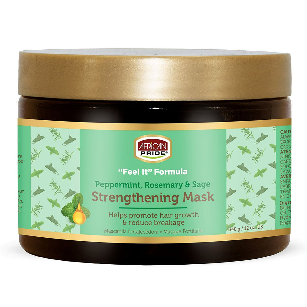 African Pride Feel It Strength Mask Hair Care Formula 12 Oz