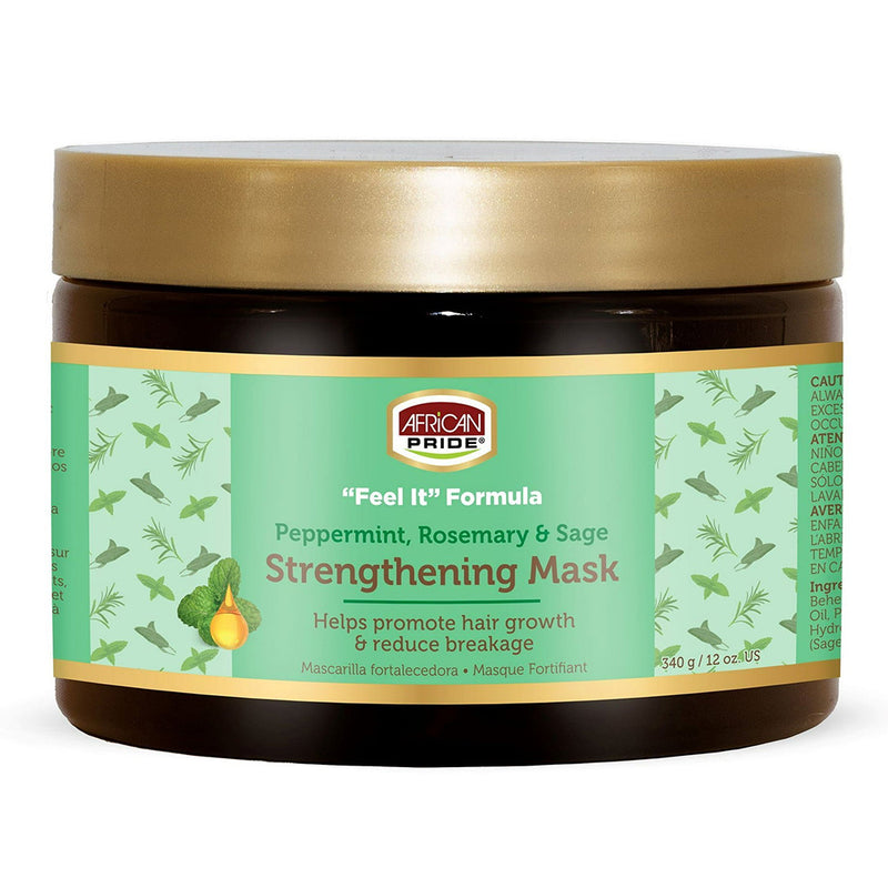 African Pride Feel It Strength Mask Hair Care Formula 12 Oz