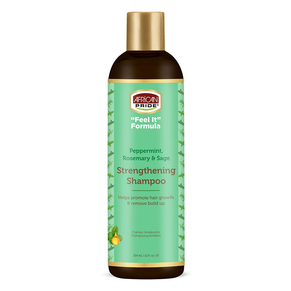African Pride Feel It Strength Shampoo Hair Care Formula 12 Oz