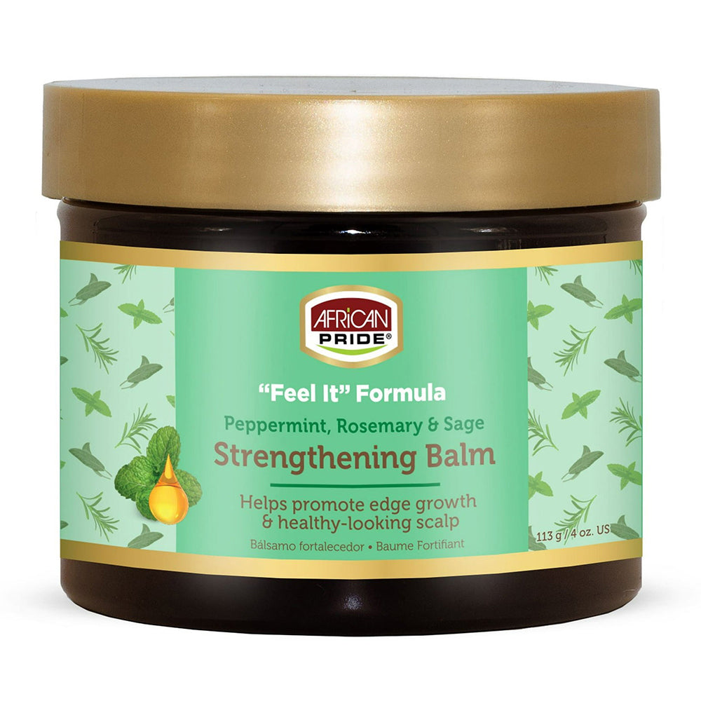 African Pride Feel It Strength Balm Hair Care Formula 4 Oz
