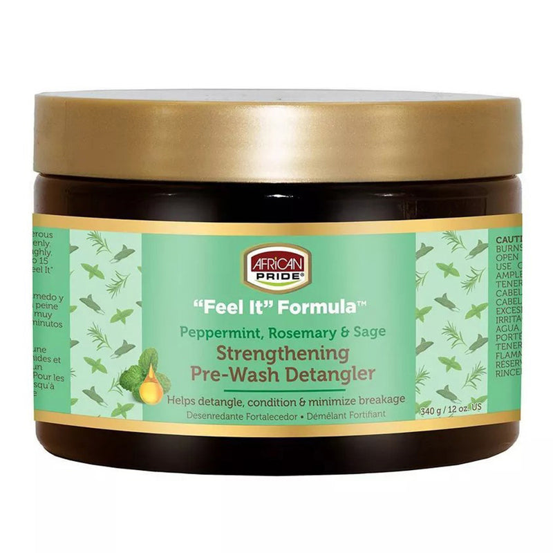African Pride Feel It Strength Detangler Hair Care Formula 12 Oz