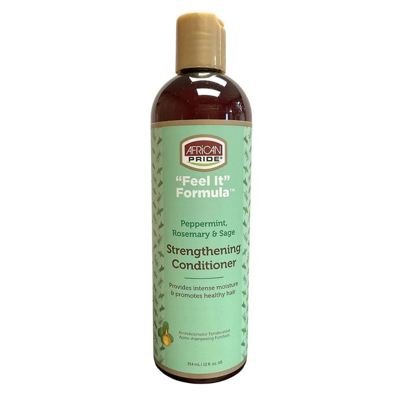African Pride Feel It Strength Conditioner Hair Care Formula 12 Oz
