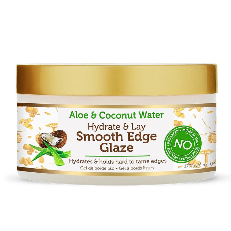 African Pride Moisture Miracle Aloe Coconut Edge Glaze Hair Care Formula 6 Oz