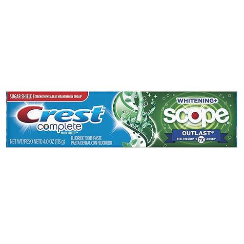 Crest Complete Plus Scope Outlast Fluoride Toothpaste Long Lasting Mint 4 OZ