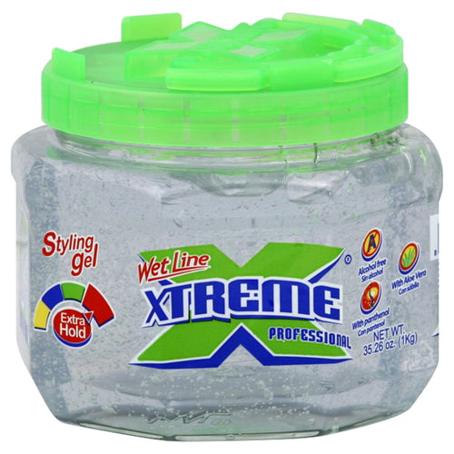 Xtreme Professional Extreme Hold Hair Gel Clear Jar, 35oz