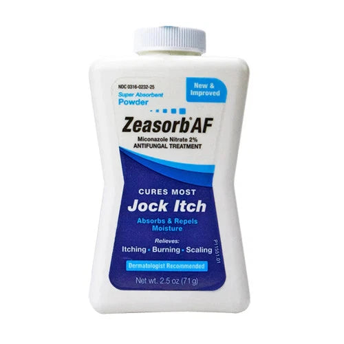 Zeasorb Af Jock Itch Miconazole Nitrate 2% Antifungal Treatment Super Absorbent Powder 2.5 Oz